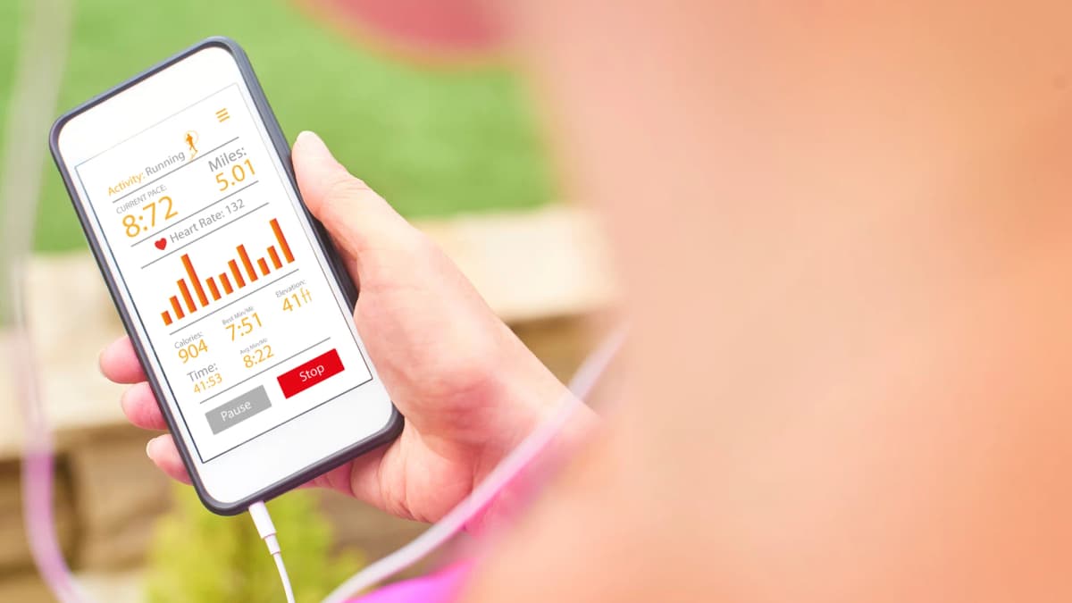 Patient using mobile healthcare app