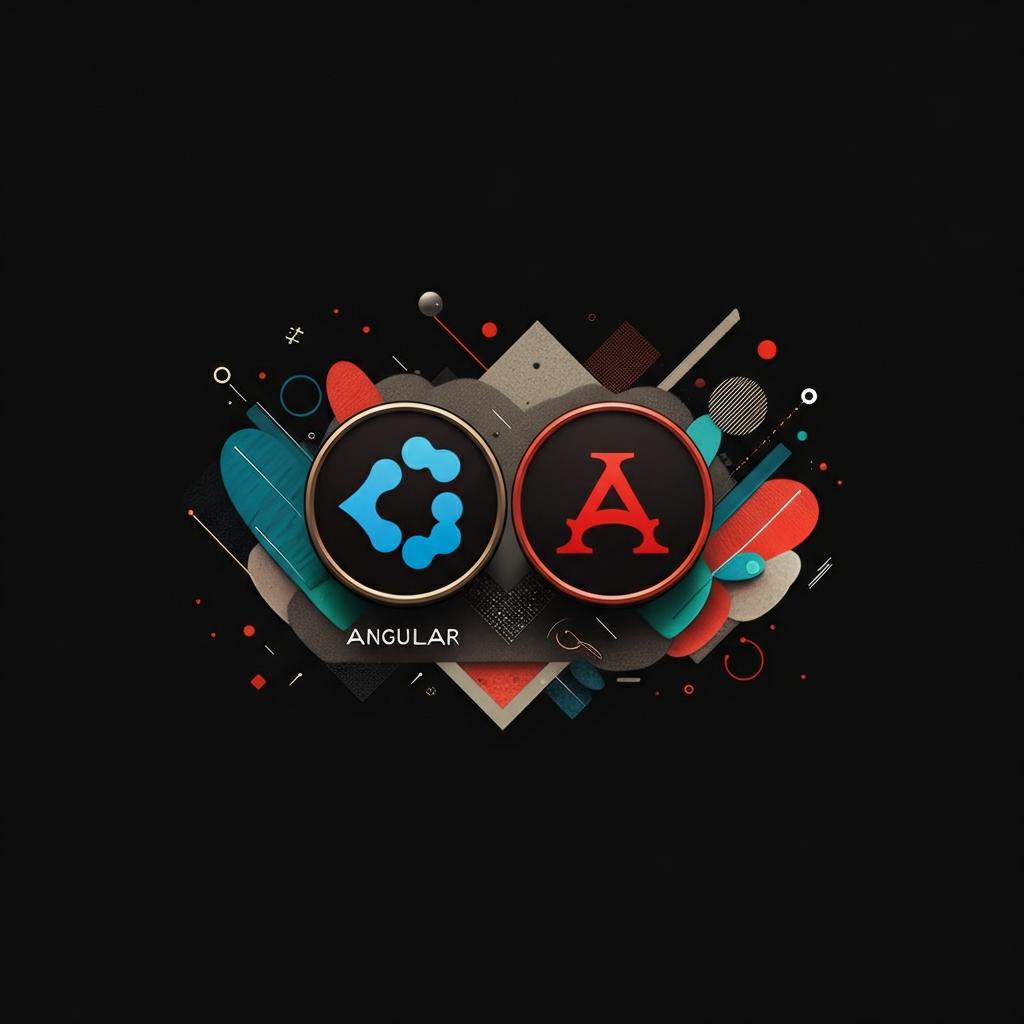 React and Angular logos