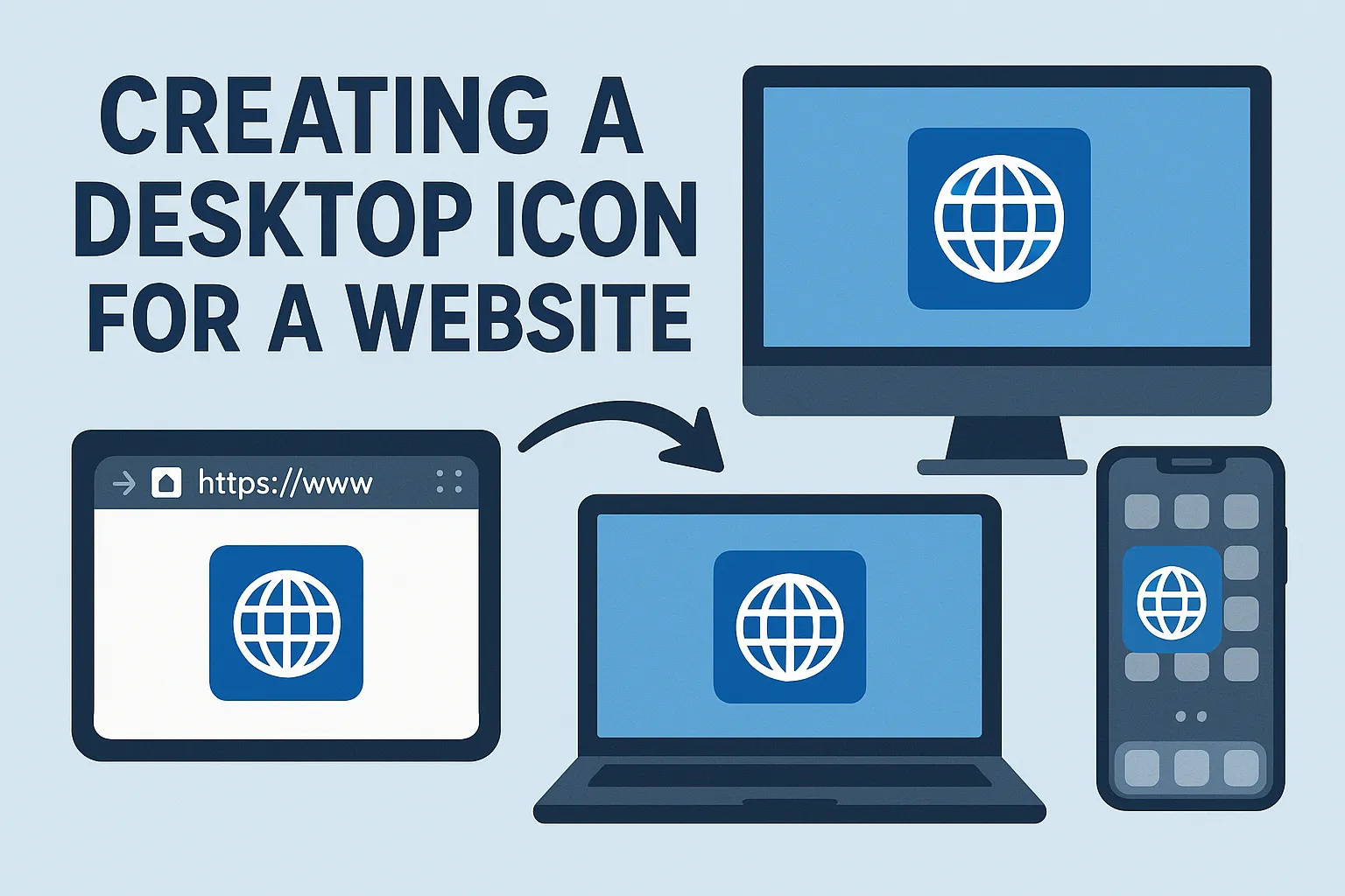 how to make a website a desktop icon​​