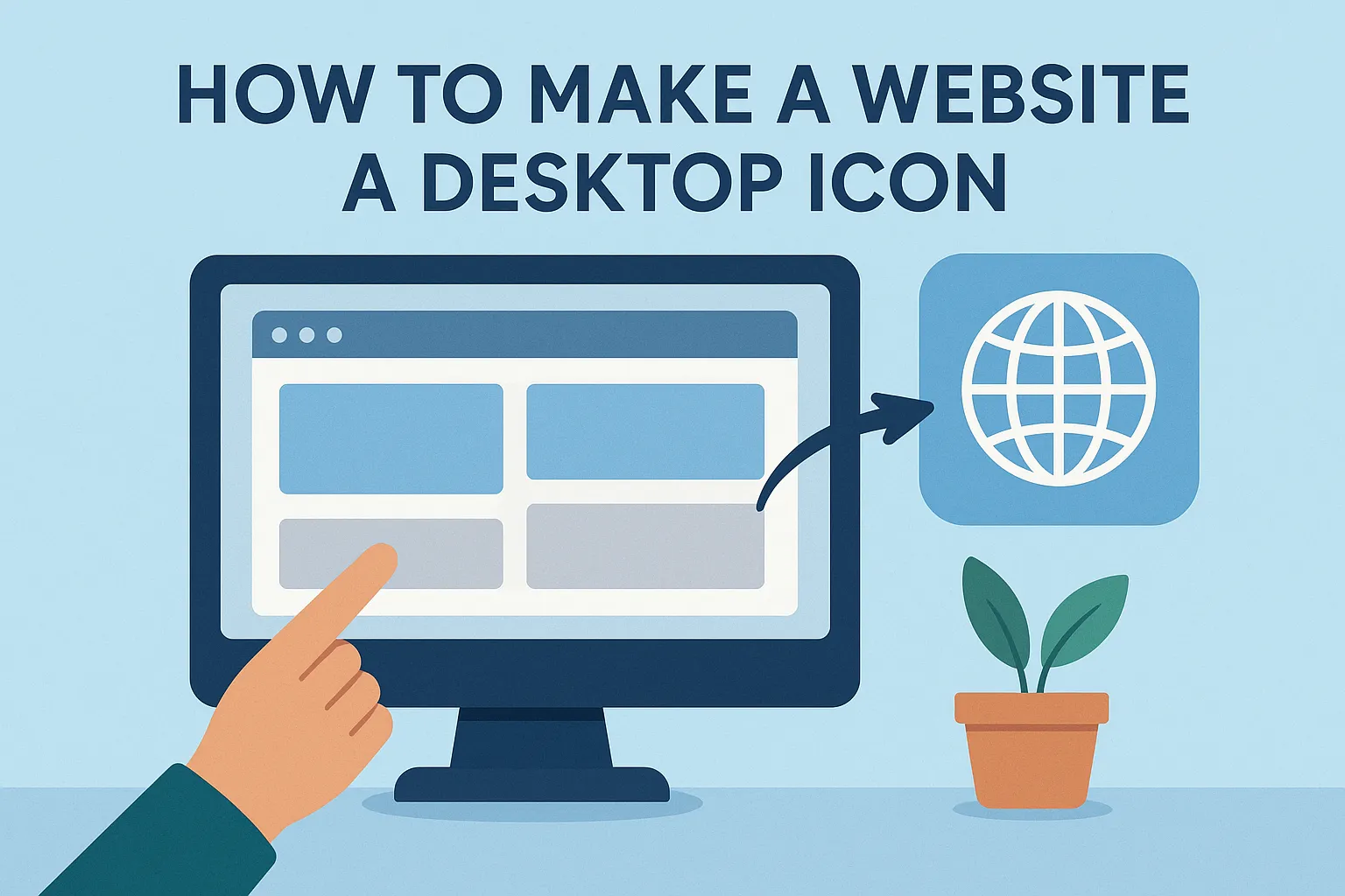 how to make a website a desktop icon