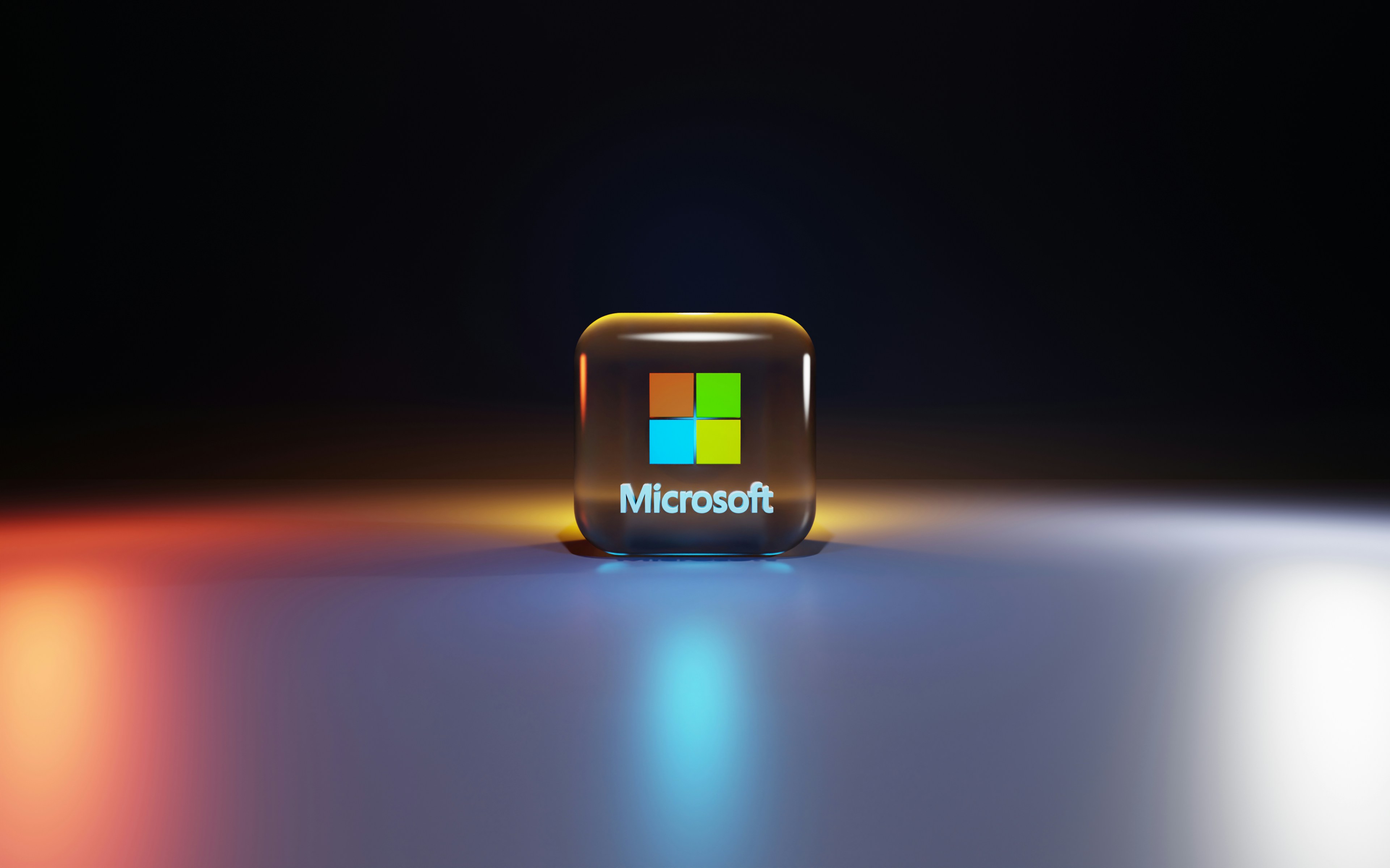  Microsoft logo on gradient, representing smart AI integrations.